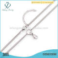 Fashion sunisex gift stainless steel woven necklace with chains,white gold locket necklaces